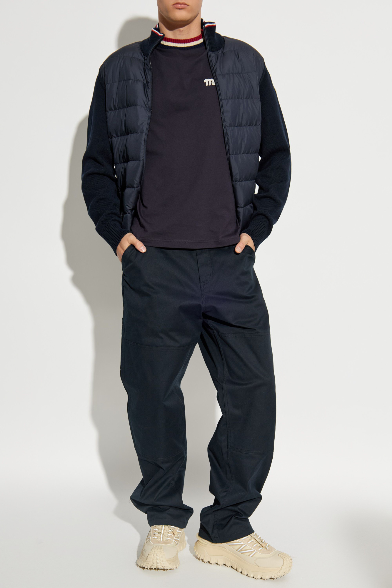 MONCLER GAMME BLEU ネイビー スラックス Moncler Gamme Bleu Patch Pockets Chinos Navy